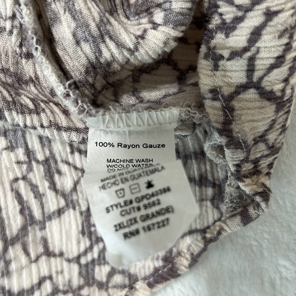 Final Touch Gray Print Maxi Dress Sz 2XL - Picture 6 of 7